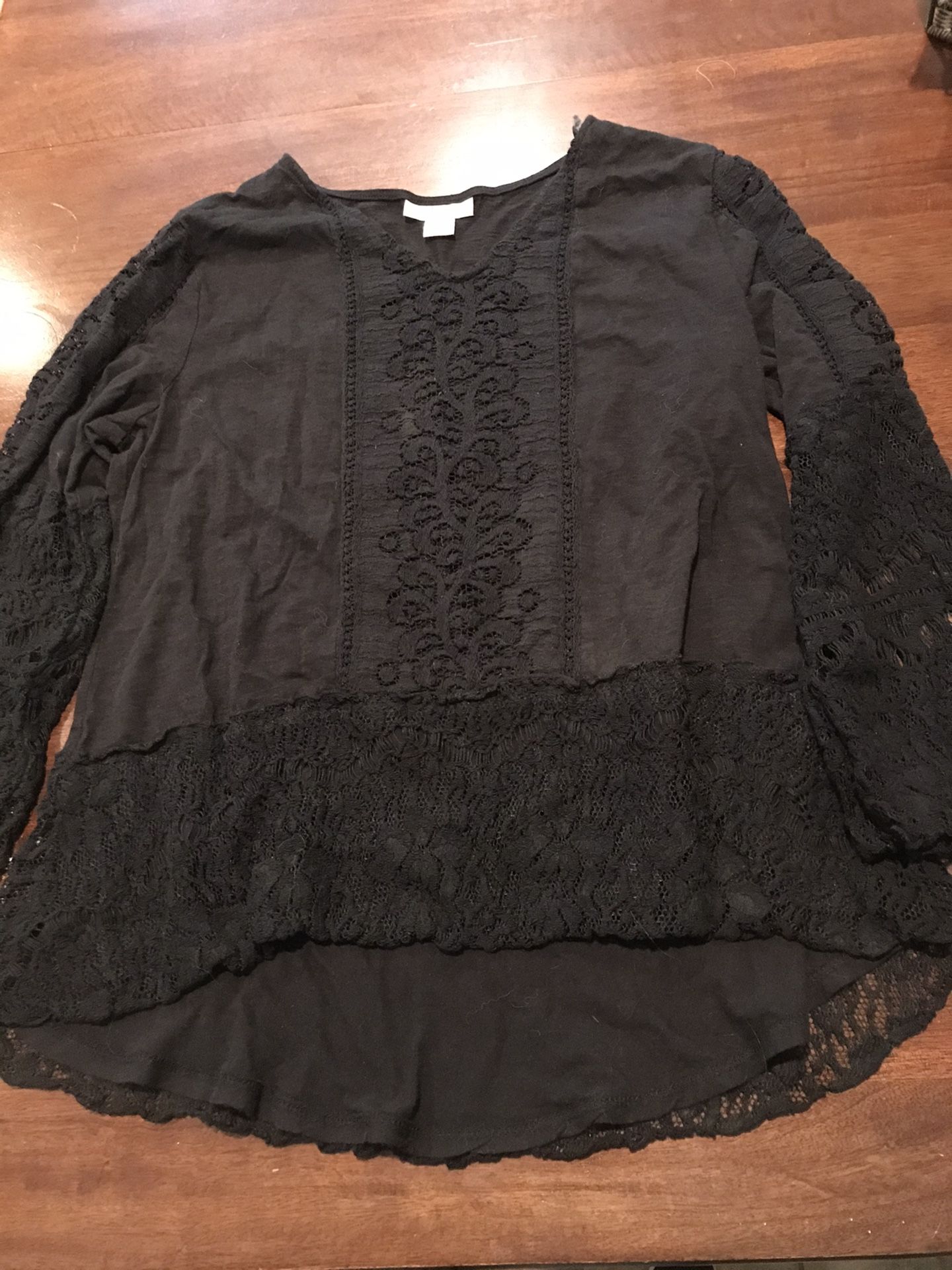 Style & Co lace and cotton tunic! Sz LP