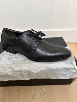 Alfani Black Leather Derby Dress Shoes