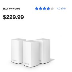 Velop Linksys - Dual-Band Intelligent Mesh WiFi 5 System 3-Pack