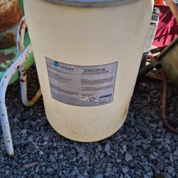 PLASTIC BARREL ABOUT 40 GALLON