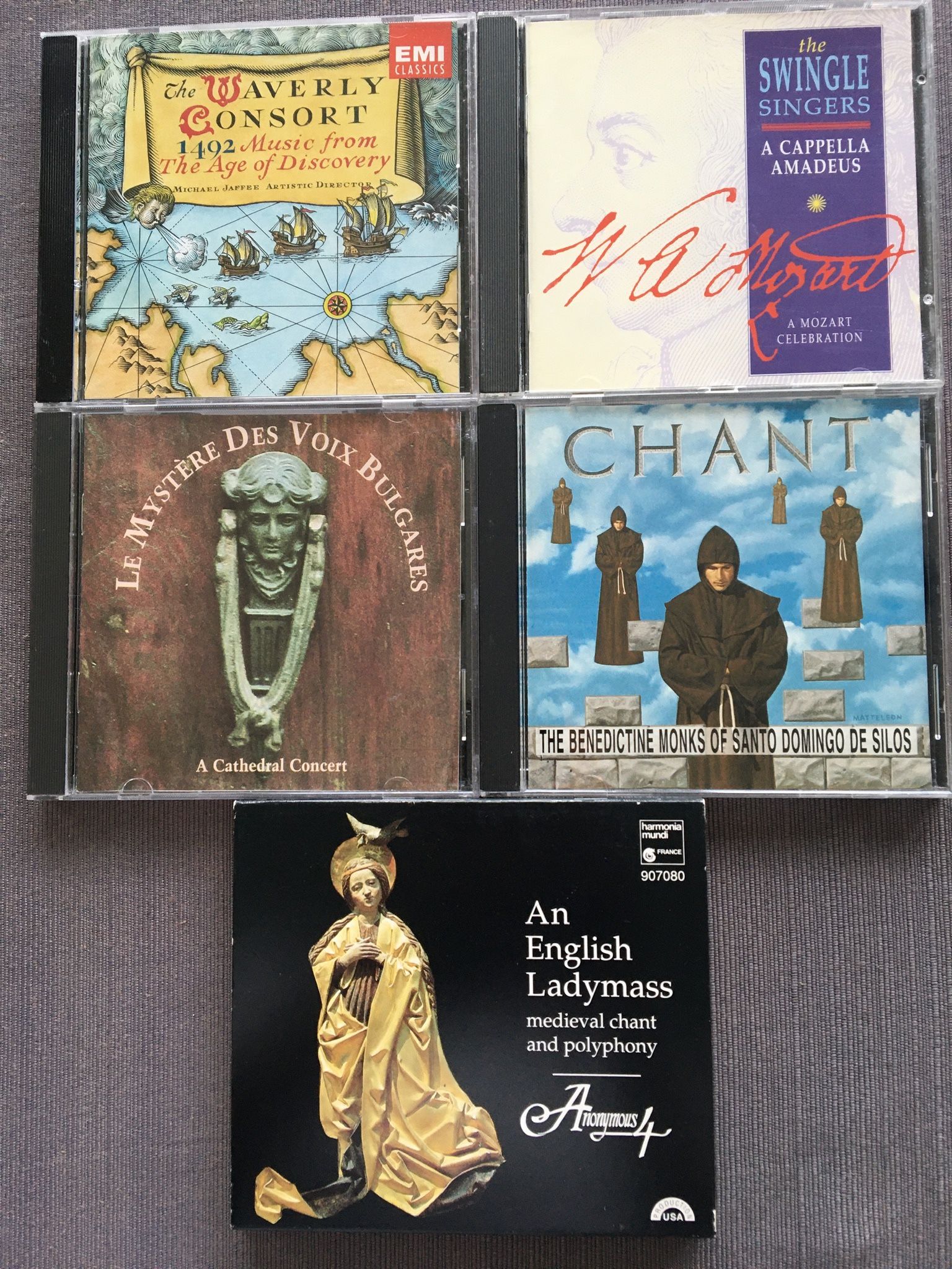 Unique & Distinctive Hard To Find Classical Vocals, lot of 5 CDs new/excellent condition. The Waverly Consort, 1492 Music From The Age of Discovery. T