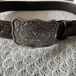 ARIAT BOYS' DISTRESSED HAND TOOLED BELT