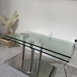 ✨ Elegant glass coffee table – $200 (Price negotiable)
