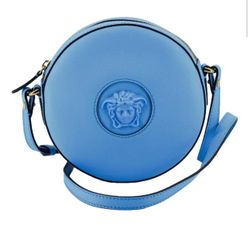 Blue Versace Leather Handbag 