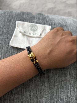Versace black and gold bracelet