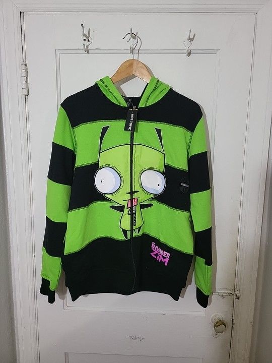 Invader Zim Reversible Hoodie Small Unisex Hot Topic Exclusive NWT