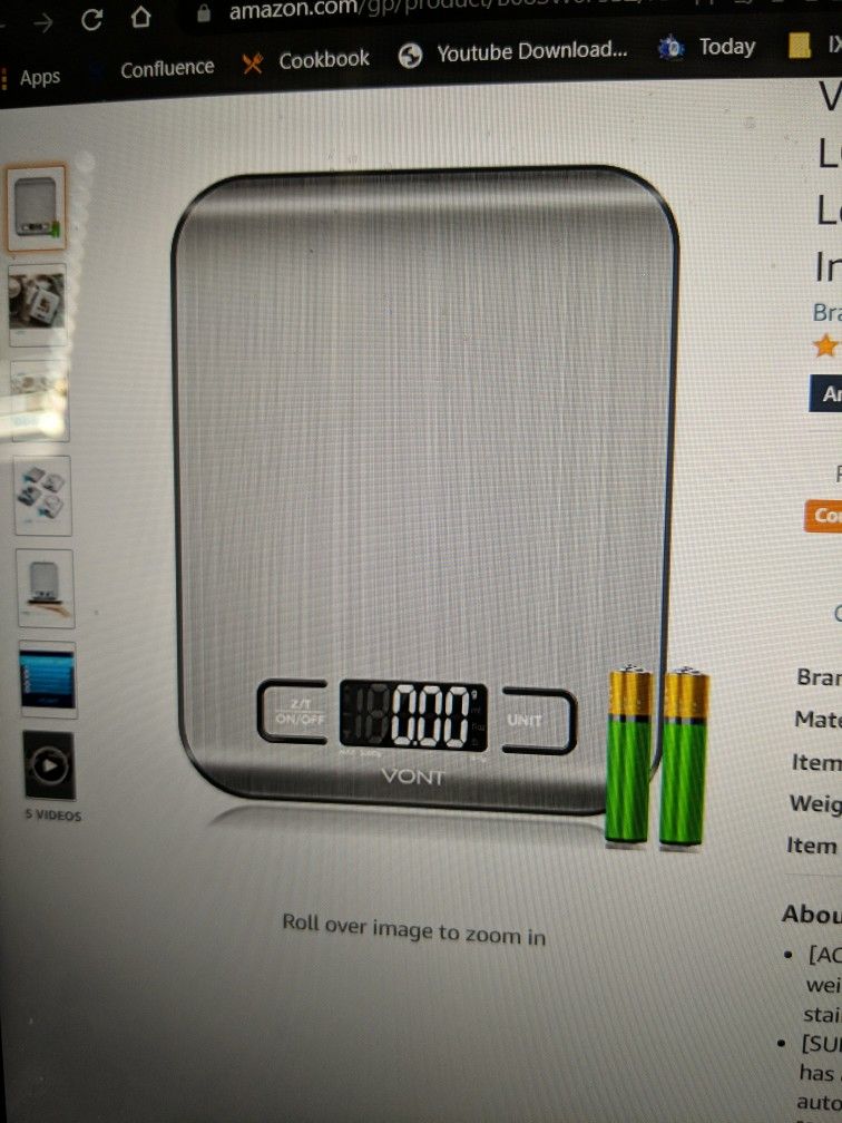 Vont Kitchen Scale