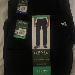 Men’s ORVIS PANTS- FLEECE LINED  NEW