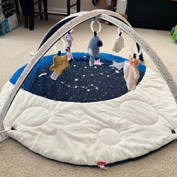 Skip Hop Tummy Time Mat, 3-in-1 Activity Baby Play Gym, Age 0-2y, Celestial Dreams