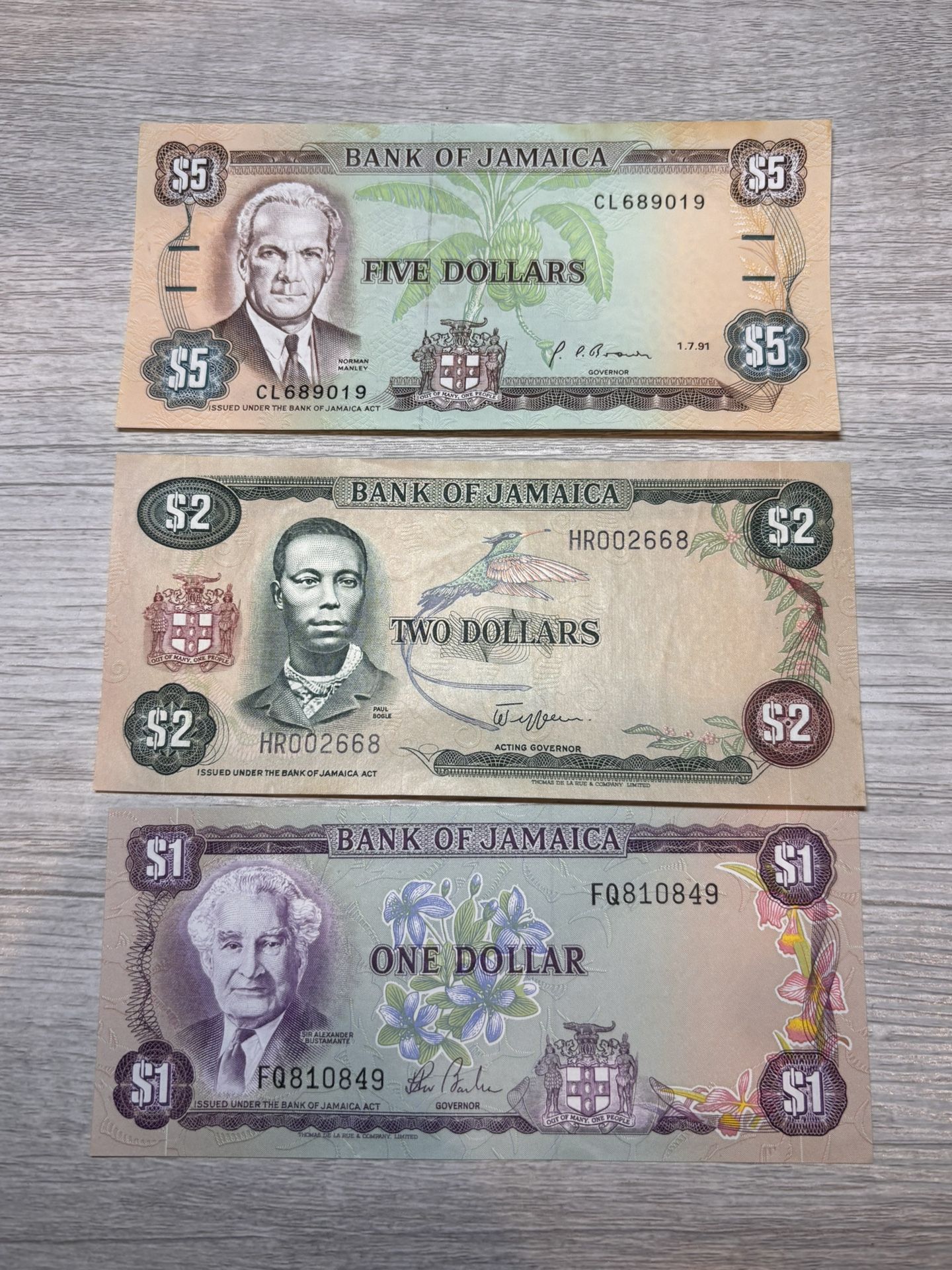 Jamaica 🇯🇲 Bank Notes 