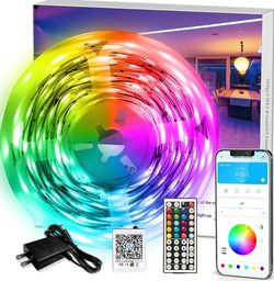 32.8FT Outdoor Led Strip Lights Waterproof, IP67 Waterproof Smart Light Strips with App Voice Remote Control, Music Sync Color Changing Exterior Led L