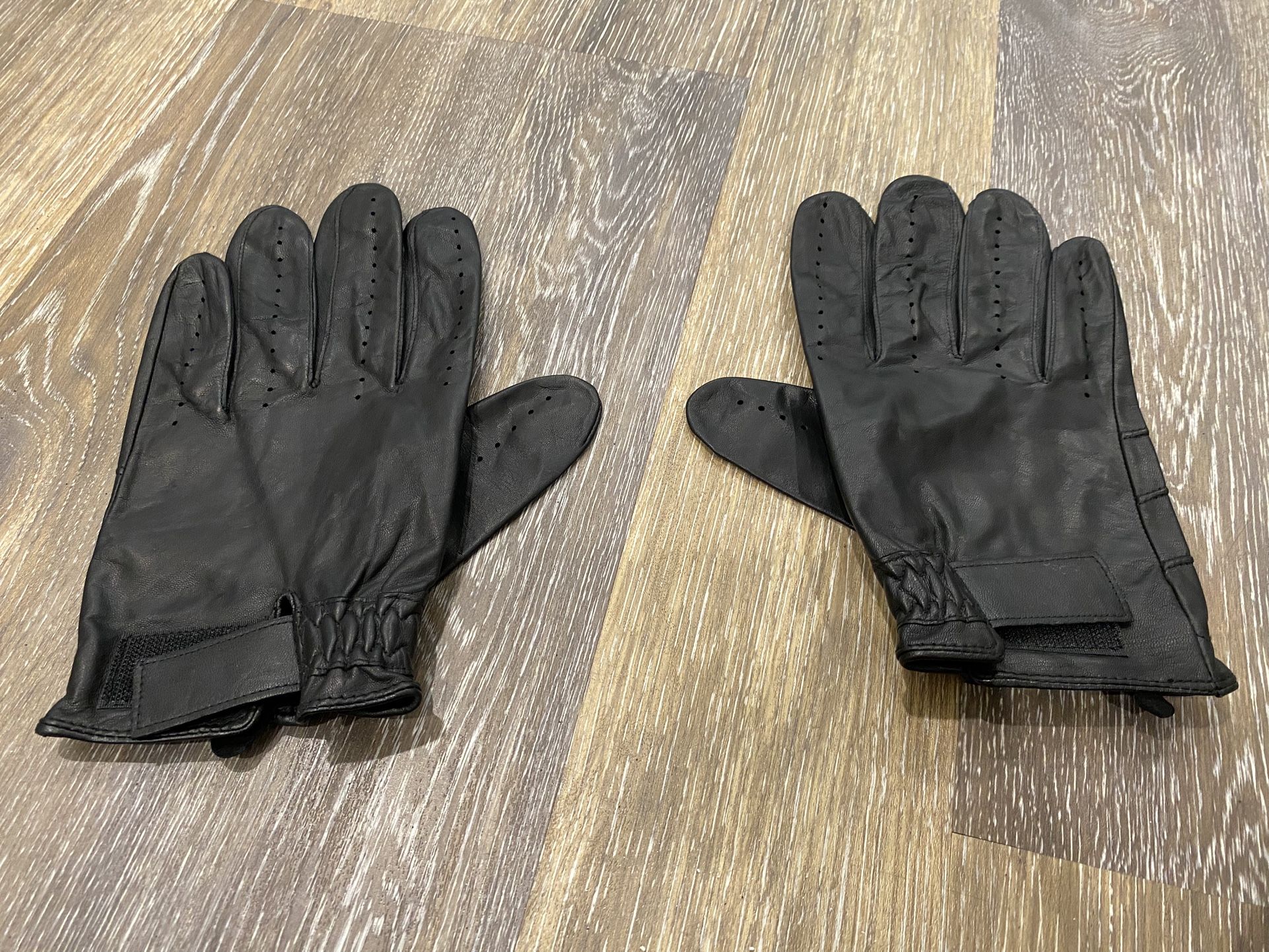 Black XL Lauer Leather Driving Gloves