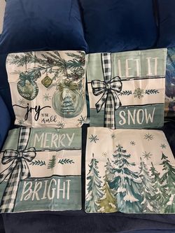 Christmas pillowcases set of 4