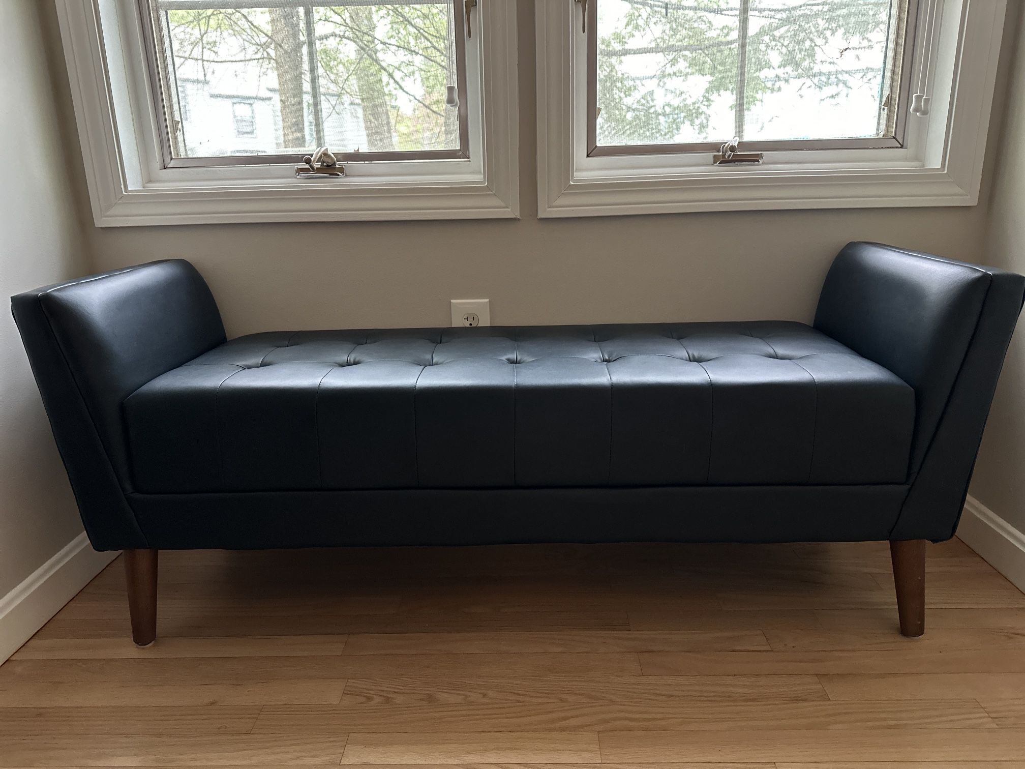 Navy Blue Ottoman
