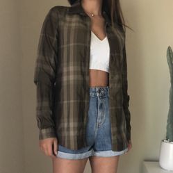 Burberry Brit Plaid Women’s Shirt Long Sleeve Button Up Top