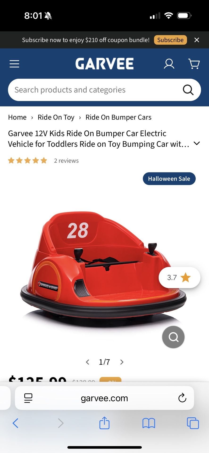 Brand New Kids Electric Bumper Car