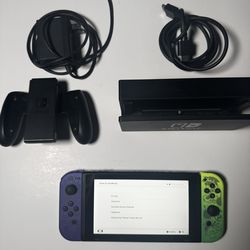 Nintendo Switch Console w/ Splatoon Joy-Cons, Dock, Charger, HDMI – Tested
