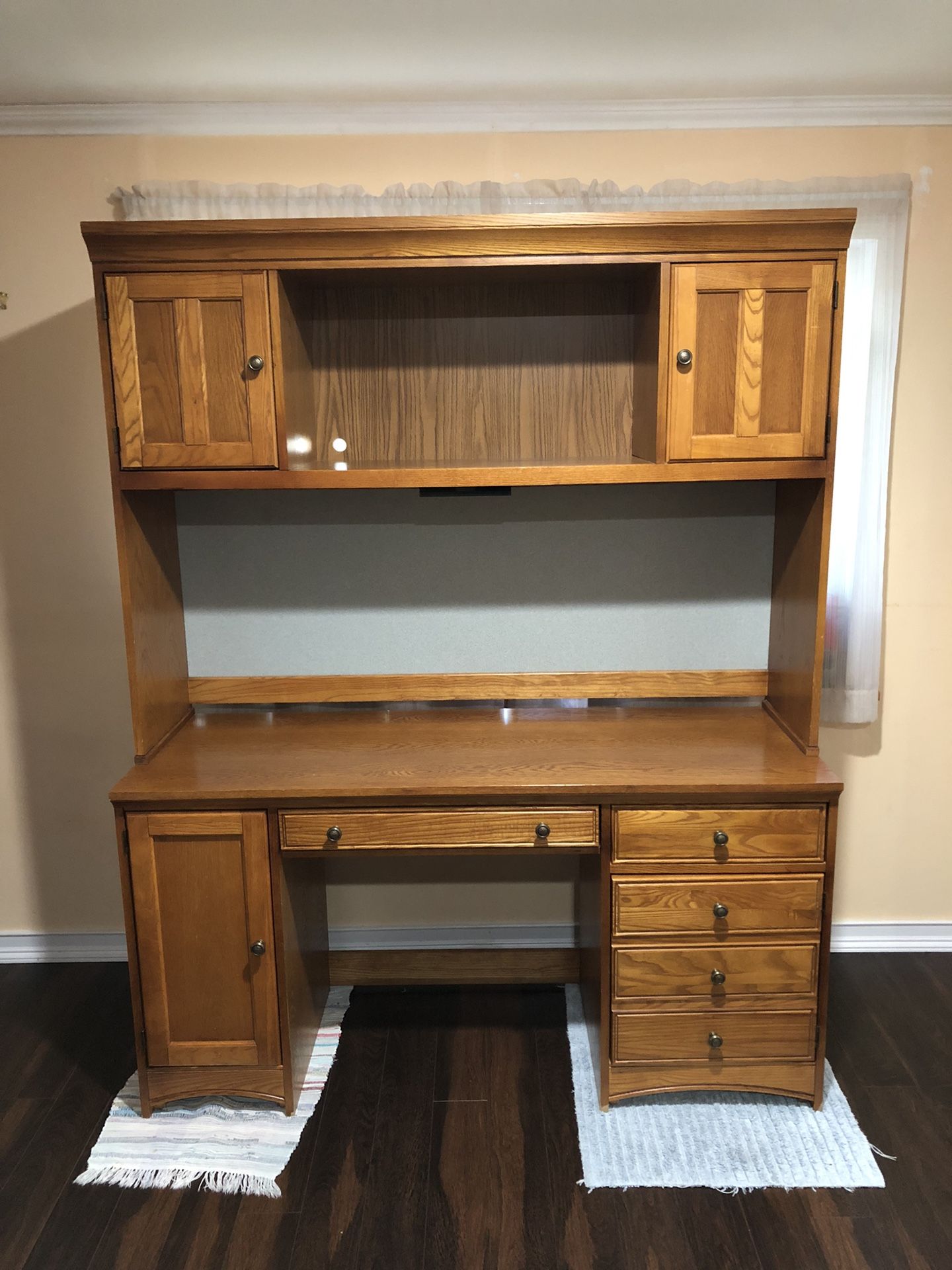Oak Desk Entertainment Center