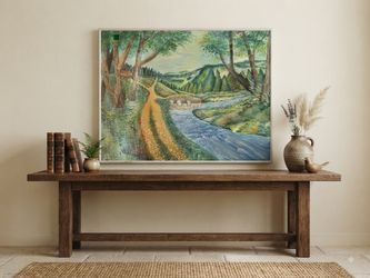 Original Landscape Oil Painting - Hand-Painted Canvas (2018)