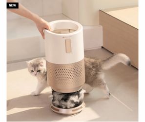Pet Air Purifier for Cats and Dogs, H13 HEPA Air Purifier with TiO2 Filtration for Pet Hair, Litter Box Odor & Dander, Quiet Smart Air Cleaner for Hom
