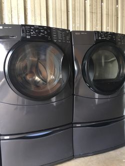 Kenmore elite front load washer dryer set