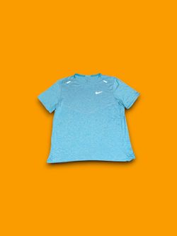 Nike Shirt Mens Large Blue Dri-FIT Running Short Sleeve Athletic Training Tee