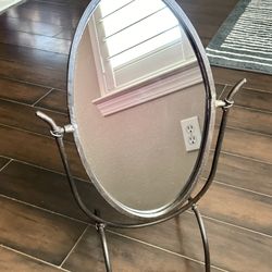 Vintage Copper Framed Standing Mirror