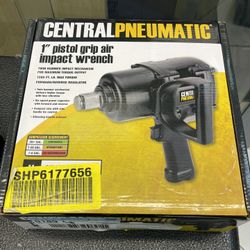 Central Pneumatic 1” Pistol Grip Air Impact Wrench, New!!