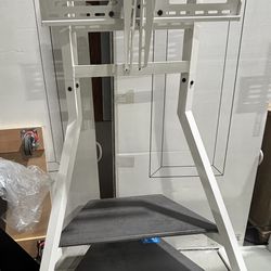 Design Corner TV Stand with Wheels for 43 55 65 70 75 Inch TV, Rolling TV Stand for Bedroom, Living Room,Study Room and More, Modern TV Stand with Woo