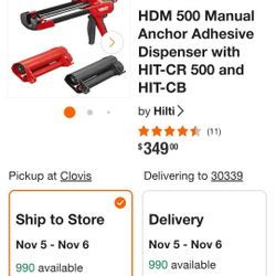 Hilti HDM500 Manual Anchor Adhesive  Dispenser 