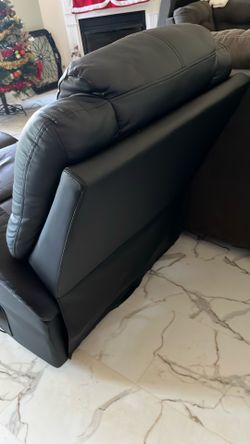 Black Faux Leather Recliner Chair