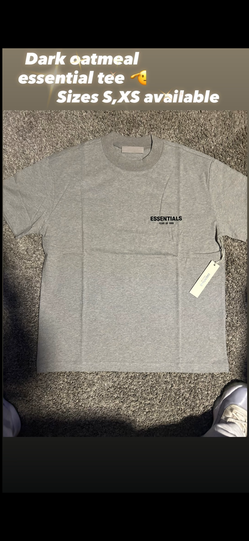 Dark oat essential tee sizes small and Xs