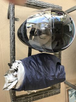 Shoei TZ1 Motorcylce Helmet And Motorcycle Cover