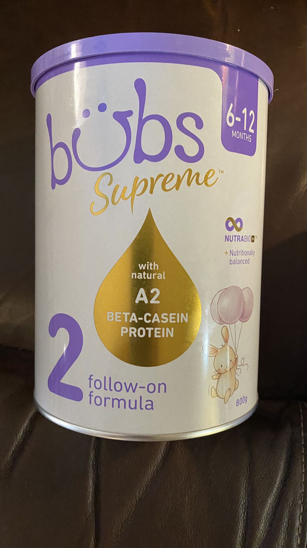 Bubs Supreme Follow-On Formula, Stage 2, Infants 6-12 Months, Made with A2 Beta-Casein Protein Cows Milk, 28.2 oz