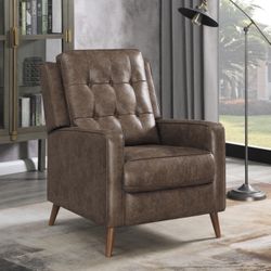 Brand New Brown Leatherette Reclining Chair