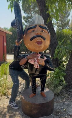 Large Mariachi Singer Caricature Statue