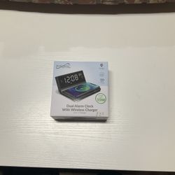 Supersonic Dual Alarm Clock with Wireless Charger