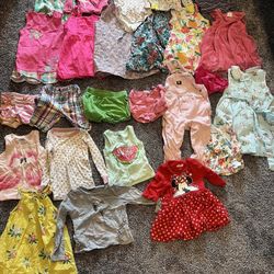 Girl Toddler Lot/ Bundle Clothes- 25 Pcs 2T Carter's Disney Old Navy..
