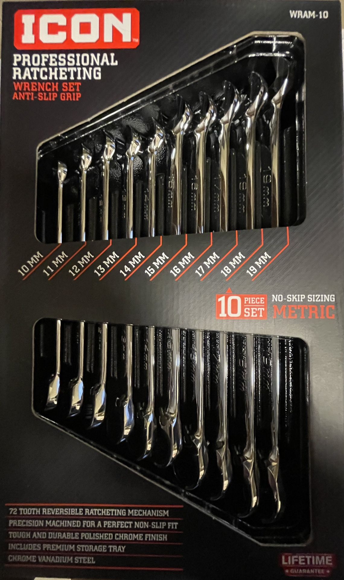 ICON Professional Anti Slip Ratcheting Wrenches Snap On New