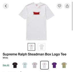 Supreme Ralph Steadman Box Logo Tee White