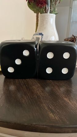 Large Black Dice Set of 2