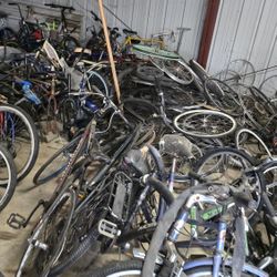 hundreds of bicycles most need work $20 
