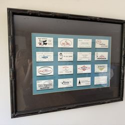 Surf Shops of Southern California Business Cards - Framed Print