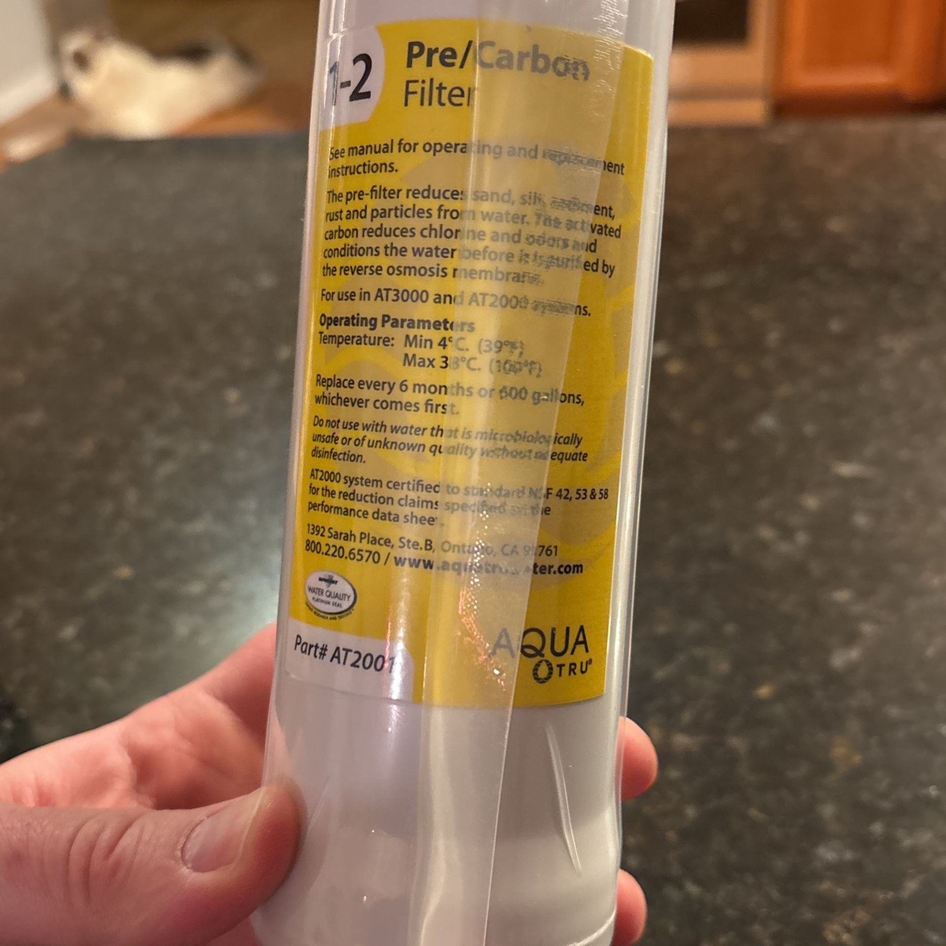 Aqua Tru Pre-Carbon Filter