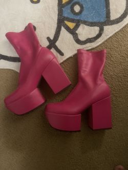 Pink Platforms Boots