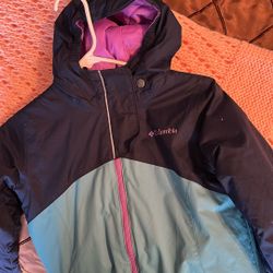 Medium Girls Columbia Ski Jacket Snow Coat Sz 10-12