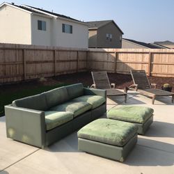 Knoll Pfister Sofa And Ottomans ( 2 )