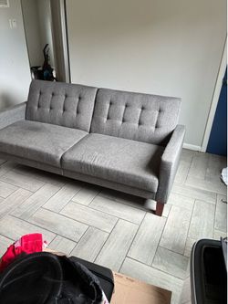 Gray futon couch