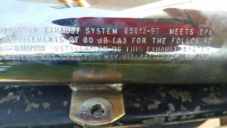 Harley Davidson exhaust pipes