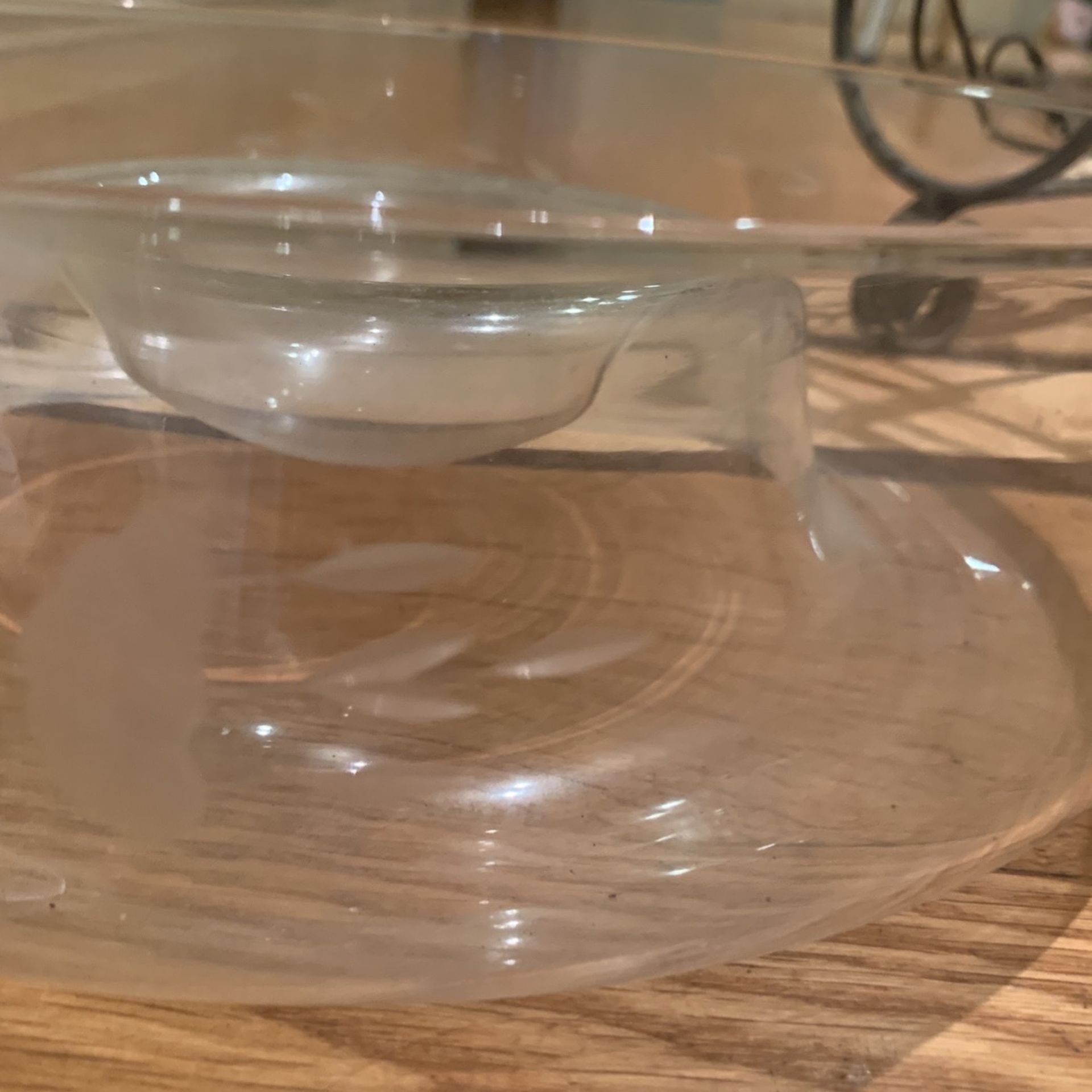 Crystal Chip And Dip Bowl And Tabletop Wine Holder